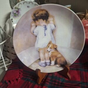 A Special Place In Disgrace Decorative Plate Child and Dog 2004 Vintage Style